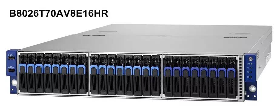 Серверная платформа TYAN TRANSPORT SX TN70AB8026, 1xSP3, 16xDDR4, 24x2.5 HDD HS + 2x2.5 HS, 2xM.2-PCI-E/SATA, 2x1 Гбит/c, IPMI, Redundant 2x770Вт, 2U (B8026T70AV8E16HR)