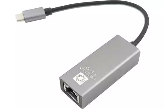 Сетевая карта 5bites UA3C-45-14BK, 1xRJ-45, 1 Гбит/с, USB 3.1 Type-C, Retail (UA3C-45-14BK)