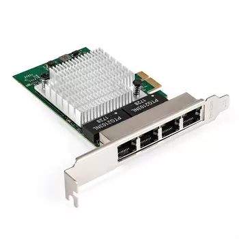 Сетевая карта ExeGate EXE-564, 4xRJ-45, 1 Гбит/с, PCI-Ex1, Retail (EX296211RUS)