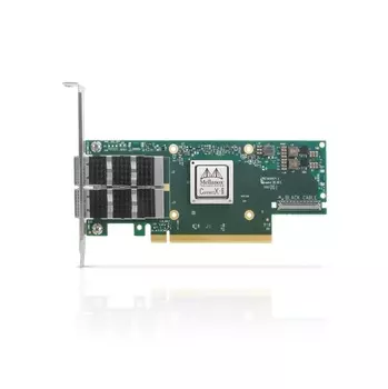 Сетевая карта InfiniBand Mellanox ConnectX-6 VPI, 2xQSFP56, 100 Гб/с, PCI-Ex16, Retail (MCX653106A-ECAT)