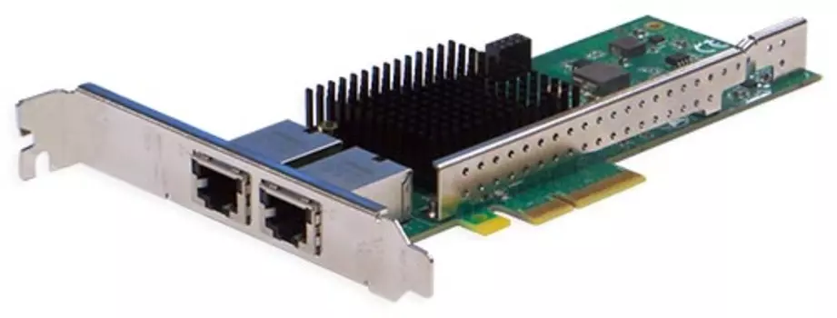 Сетевая карта Silicom, 2xRJ-45, 10 Гб/с, PCI-Ex4, Retail (PE310G2i50-T)