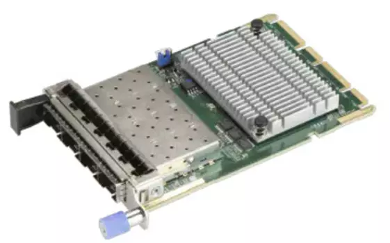 Сетевая карта Supermicro AOC-ATG-i4SM, 4xSFP+, 10 Гб/с, AIOM, Bulk (AOC-ATG-i4SM)