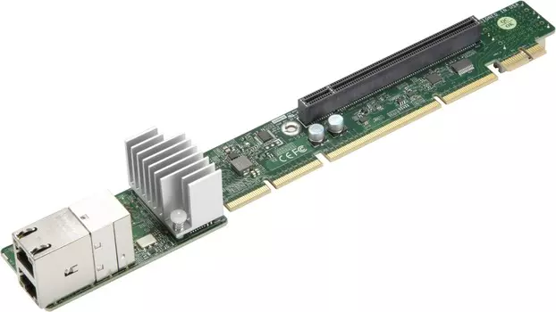 Сетевая карта Supermicro X710-AT2, 2xRJ-45, 10 Гб/с, 1U Ultra Riser, Kit (AOC-URG4N4-i2XT-O)