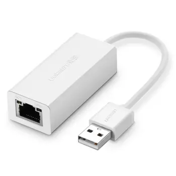 Сетевая карта Ugreen CR110, 1xRJ-45, 100 Мбит/с, USB 2.0, Retail (20253)
