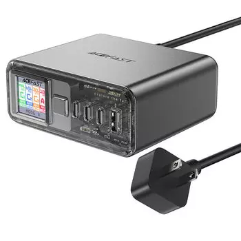 Сетевое зарядное устройство Acefast Z4 218 Вт, USB, 3xUSB type-C, Quick Charge, PD, черный (AF-Z4-GY)