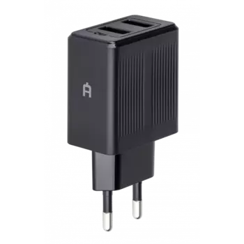 Сетевое зарядное устройство Alteracs AA12 12Вт, 2xUSB, 2.4A, черный (AA12 Black)