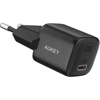Сетевое зарядное устройство Aukey Omnia 2 20 Вт, EU, USB type-C, Quick Charge, PD, черный (AWC-PA-B1TB)