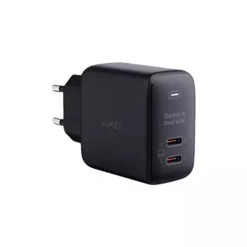 Сетевое зарядное устройство Aukey Omnia 2 45 Вт, EU, USB type-C, Quick Charge, PD, черный (AWC-PA-B4TB)