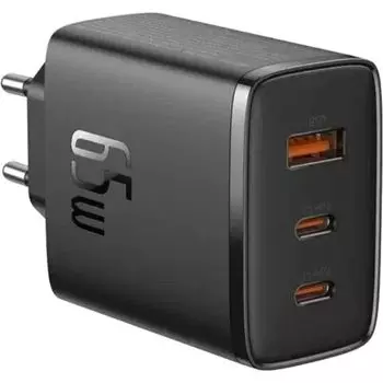 Сетевое зарядное устройство BASEUS Cube Pro 65 Вт, USB, EU, 2xUSB type-C, Quick Charge, PD, черный (BAS-P1015230111300)