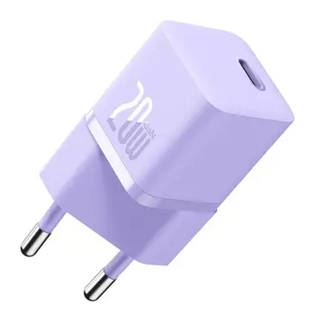 Сетевое зарядное устройство BASEUS GaN5 Fast Charger (mini) 1C 20W CCGN050105 20 Вт, EU, USB type-C, Quick Charge, PD, фиолетовый (CCGN050105)