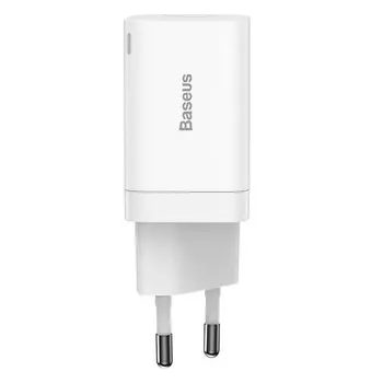 Сетевое зарядное устройство BASEUS Super Si Pro Quick Charger C+U 30W CCSUPP-E02 30 Вт, USB, EU, USB type-C, Quick Charge, PD, белый (CCSUPP-E02)