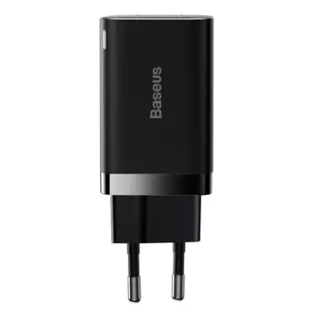 Сетевое зарядное устройство BASEUS Super Si Pro Quick Charger C+U 30W CCSUPP-E01 30 Вт, USB, EU, USB type-C, Quick Charge, PD, черный (CCSUPP-E01)