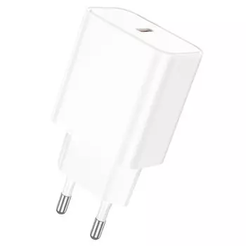 Сетевое зарядное устройство Borofone BA71A Power 20Вт, USB type-C, Quick Charge, PD, 3A, белый (213513)