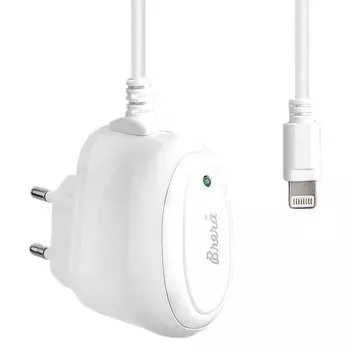 Сетевое зарядное устройство Brera Classic, 2A, белый (47211), кабель Lightning