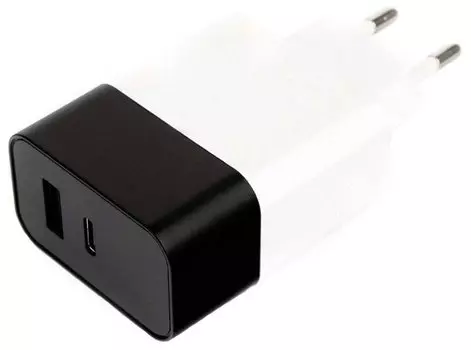 Сетевое зарядное устройство Cablexpert MP3A-PC-26W 26W, 1USB, USB type-C, Quick Charge, PD, 3A, белый/черный