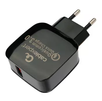Сетевое зарядное устройство Cablexpert MP3A-PC-41 18 Вт, USB, Quick Charge, 3А, черный (MP3A-PC-41)