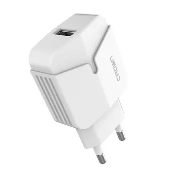 Сетевое зарядное устройство Crown CMWC-3030F, 1USB, Quick Charge, 3A, белый (CM000003324)