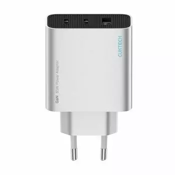 Сетевое зарядное устройство CUKTECH 2C1A 65 Вт, USB, 2xUSB type-C, Quick Charge, 3А, серый (A15C EU)