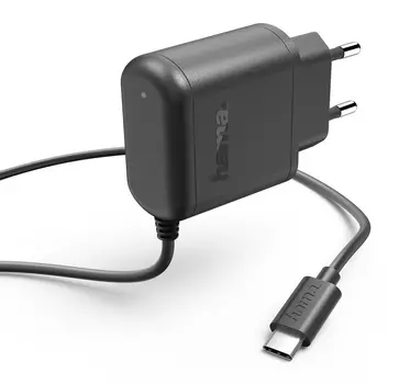 Сетевое зарядное устройство Hama H-173617 15W, USB type-C, 3A, черный (00173617)
