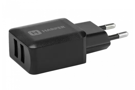 Сетевое зарядное устройство Harper WCH-8220, 2USB, 2.4A, черный (H00002152)