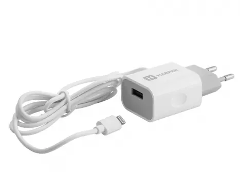 Сетевое зарядное устройство Harper WСH-5115, 1USB, 2.1A, белый (H00002148), кабель Lightning