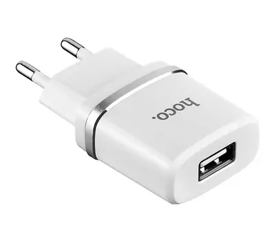 Сетевое зарядное устройство Hoco C11, 1USB, 1A, белый