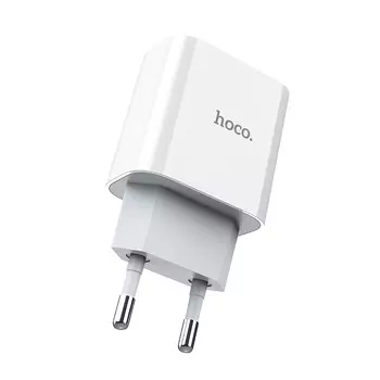 Сетевое зарядное устройство Hoco C76A Plus 20 Вт, USB type-C, Quick Charge, PD, 3А, белый (6931474746917)