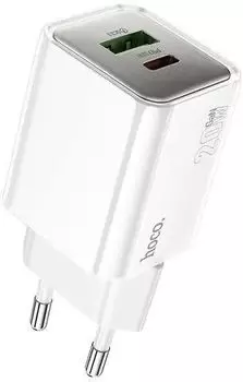 Сетевое зарядное устройство Hoco Glorious N46 20 Вт, USB, EU, USB type-C, Quick Charge, PD, белый (35301)