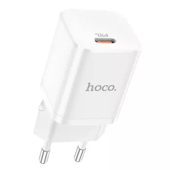 Сетевое зарядное устройство Hoco N19 Rigorous 25W, USB type-C, Quick Charge, PD, 2.77A, белый (6931474751973)