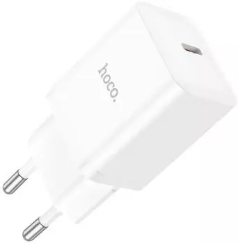 Сетевое зарядное устройство Hoco N27 20 Вт, EU, USB type-C, Quick Charge, PD, белый (N27 WHITE)