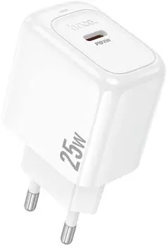 Сетевое зарядное устройство Hoco Surplus CS53A 25 Вт, EU, USB type-C, PD, белый (31488)