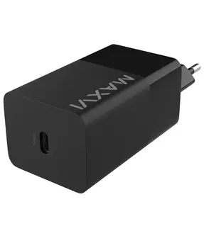 Сетевое зарядное устройство Maxvi A481GN 65Вт, USB type-C, Quick Charge, PD, 3A, черный