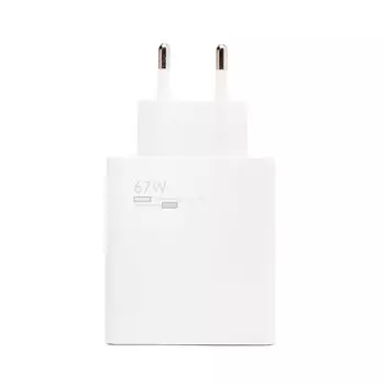 Сетевое зарядное устройство ORG 67 Вт, USB, EU, белый (222035), кабель USB Type A/USB Type C