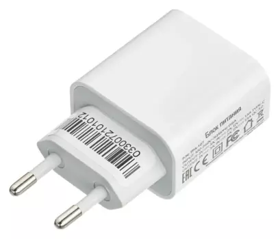 Сетевое зарядное устройство Pitatel TPA-107 18 Вт, USB, EU, USB type-C, Quick Charge, белый (TPA-107)