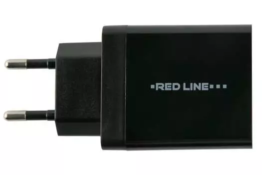 Сетевое зарядное устройство Red Line NQC-3A Tech, 3USB, Quick Charge, 3A, черный (УТ000015765)