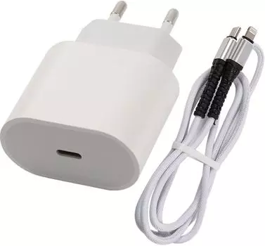 Сетевое зарядное устройство Red Line PD1-5A 25Вт, USB type-C, Quick Charge, PD, 3A, белый (УТ000027297), Lightning 8pin
