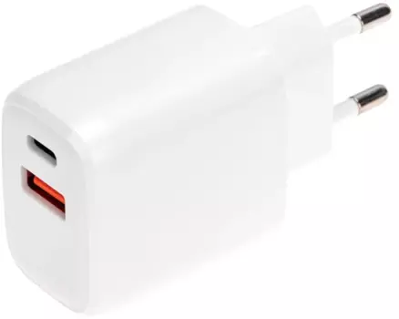 Сетевое зарядное устройство Rexant 20 Вт, USB, EU, USB type-C, Quick Charge, PD, белый (18-2225)