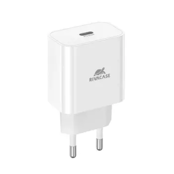 Сетевое зарядное устройство RivaCase PS4101 W00 20 Вт, EU, USB type-C, Quick Charge, PD, белый (4260709013152)