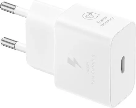 Сетевое зарядное устройство Samsung EP-T2510 25 Вт, EU, USB type-C, Quick Charge, PD, белый (EP-T2510NWEGWW)