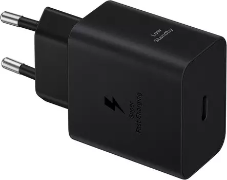 Сетевое зарядное устройство Samsung EP-T4511, 45 Вт, USB Type-C, Quick Charge, PD, 3А, черный (EP-T4511XBEGWW), кабель USB Type C