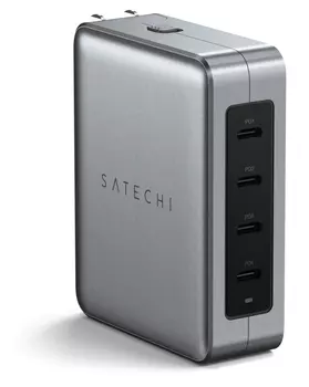Сетевое зарядное устройство Satechi 145 Вт, US/EU/UK, 4xUSB type-C, серый (ST-W145GTM)
