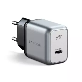 Сетевое зарядное устройство Satechi 30Вт, USB type-C, PD, серый (ST-UC30WCM-EU)