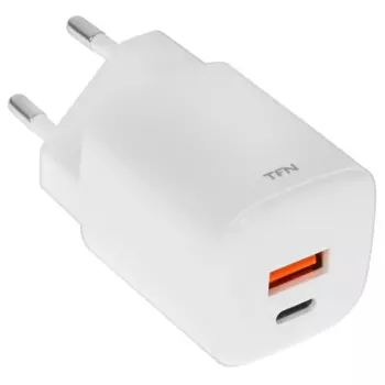 Сетевое зарядное устройство TFN 33 Вт, USB, EU, USB type-C, Quick Charge, PD, белый (TFN-WCRPD21)
