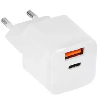 Сетевое зарядное устройство TFN NANO A+C PD 20Вт, USB, USB type-C, Quick Charge, PD, 3A, белый (TFN-WCRPD11)