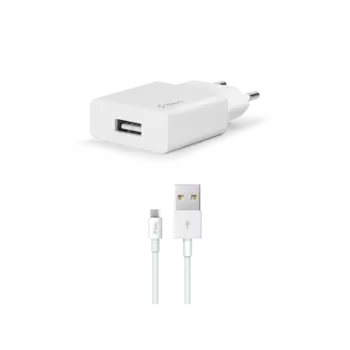 Сетевое зарядное устройство TTEC SmartCharger 10.5 Вт, USB, EU, белый (2SCS20MB), кабель microUSB