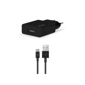 Сетевое зарядное устройство TTEC SmartCharger 10.5 Вт, USB, EU, черный (2SCS20CS), кабель USB Type C