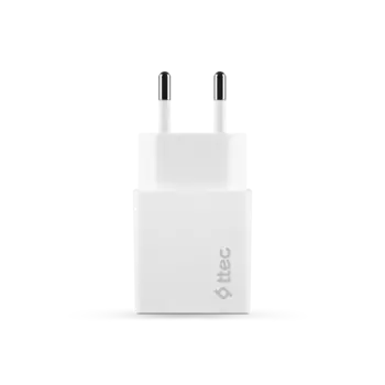 Сетевое зарядное устройство TTEC SmartCharger 10.5 Вт, USB, EU, белый (2SCS20B)