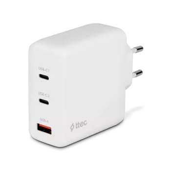 Сетевое зарядное устройство TTEC SmartCharger 120 Вт, USB, EU, 2xUSB type-C, Quick Charge, PD, белый (2SCG04B)
