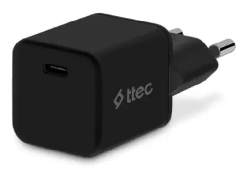 Сетевое зарядное устройство TTEC SmartCharger 20 Вт, EU, USB type-C, Quick Charge, PD, черный (2SCP01S)