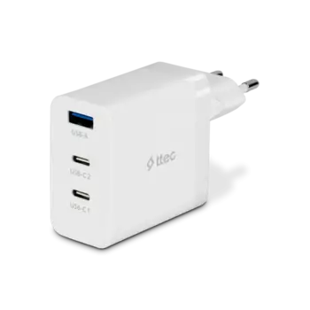 Сетевое зарядное устройство TTEC SmartCharger 65 Вт, USB, EU, 2xUSB type-C, Quick Charge, PD, белый (2SCG03B)